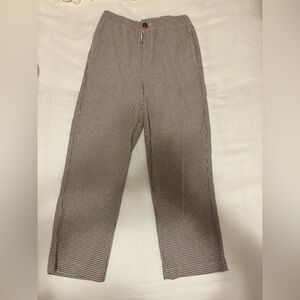 Free People Women's Brown Checkered Pants